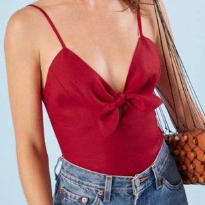 Reformation Strawberry top in Cherry Size small